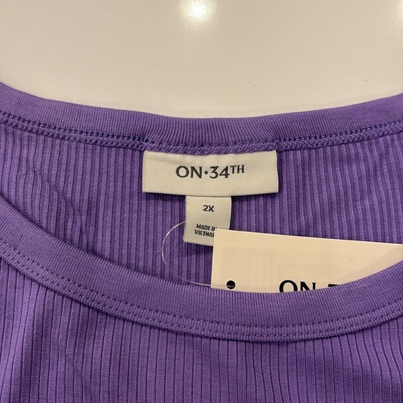 ON 34th Ribbed Tee Shirt, NWT. Size 2X - Picture 2 of 3